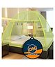 Supreme On Wave Patterned Double Bed Premium Machardani King Size Mosquito Net - Green