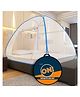Supreme On Double Bed Premium Machardani Queen Size Mosquito Net - Blue