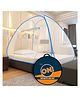 Supreme On Single Bed Premium Machardani Single Bed Size Mosquito Net - Blue