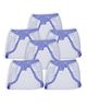 1st Step Washable and 100% Cotton Nappies (White & Blue, Medium)