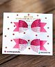 NYRA DESIGN STUDIO  Set Of 2 Shimmer Bow Embellished Hair Clips - Pink
