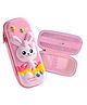 Bembika 3D Rabbit Design Pencil Box For School Kids Girls And Boys   Pink