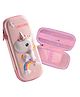 Bembika 3D  Unicorn Design Pencil Box For School Kids Girls And Boys   Baby Pink