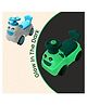 Icandi Glow In The Dark Ride On Car- Off White & Blue