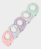 Mi Arcus 100% Cotton Striper & Solid Drool Bib  Snap Button Closure 0-3 M (Pk Of 5) - Multicolor