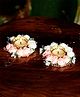 Passion Petals Decorative Tlight With Pink & OffWhite Flowers and Pollens - Pack of 2