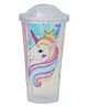 The Procure Store Unicorn Printed Holographic Sipper- Multicolor
