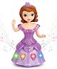 Fiddlerz Dancing Doll For Girls Musical Princess with 3D Lights Sound & 360 Degree Rotating Omni Directional Bump & Go Toy For Kids - Purple