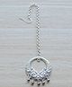 Pretty Ponytails Ethnic Tribal Afghani Styled Peacock & Ghungroo Embellished  Maang Teeka - Silver