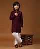 P-MARK Full Sleeves Block Motif Embroidered & Sequin Embellished Kurta Pyjama Set -  Purple