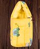 Mittenbooty Infant baby Sleeping Bag cum Wrap in Twill Cotton Car Print-Yellow