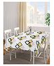 Arrabi Peach Geometric Cotton Blend 6 SEATER Table Cover ARTC-1409-Peach
