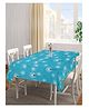 Arrabi Teal Graphic Cotton Blend 6 SEATER Table Cover ARTC-1413-Teal