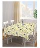 Arrabi Yellow Floral Cotton Blend 6 SEATER Table Cover ARTC-1416-Yellow