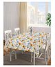 Arrabi Cream Floral Cotton Blend 6 SEATER Table Cover ARTC-1417-Cream