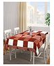 Arrabi Brown Checks Cotton Blend 6 SEATER Table Cover ARTC-1420-Brown