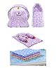 Fareto Combo of Baby Mattress with Net Sleeping Bag Plastic - Purple