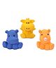 Ratnas Squeezy Hippo Bath Toys Pack of 3 - (Color & Design May Vary)