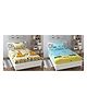 RRC Super Soft Brushed Microfiber Cotton 2 Single Bed sheet With 2 Pillow Cover Light Blue