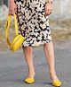 Paper Moon Two Way Quilted Faux Leather Waist Bag With Belt And Sling Chain - Mustard