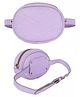 Paper Moon Two Way Quilted Faux Leather Waist Bag With Belt And Sling Chain - Lavender