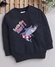BUMZEE Sea Life Them Full Sleeves Shark Printed Sweatshirt - Navy Blue