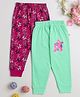 BUMZEE Pack Of 2 Balloon Dog Printed Pajamas - Maroon & Green