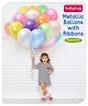 Babyhug Metallic Balloons with Ribbons Pack of 53 (Colour & Print May Vary)