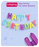 Babyhug Happy Birthday Foil Letter Balloons  Multicolor | Stylish Foil Balloons | Easy to Inflate & Eye-Catching | Perfect Decoration for Birthday Celebrations & Parties.