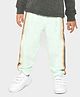 Mi Arcus  Cotton Full Length Side Tape Embellished Jogger Mint Green