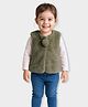 Mi Arcus  Sleeveless Solid Vest -  Cameo Brown