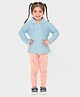 Mi Arcus 100% Cotton Full Sleeves Striped Design  Winter Wear Coat -  Blue