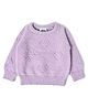 Mi ArcusFull Sleeves Self Design  Winter  Sweater -  Lilac