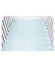 Blooming Buds Fitted Crib Cot Sheet - Paperplane Sea Green