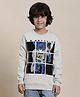Kidsville DC Comics Featuring Full Sleeves Batman Printed Sweatshirt - Blue