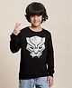 Kidsville Marvel Featuring Full Sleeves Black Panther Printed Sweatshirt - Black