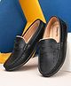 Steprite Perforated Slip On Loafers -  Black