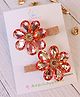Little Tresses Set Of 2 Rhinestone Flower Embellished Alligator Hair Clips - Rose Gold
