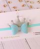 Little Tresses Glitter Crown Bow Embellished Headband - Light Blue & Silver