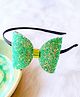 Little Tresses Shimmer Bow Embellished Hair Band - Green