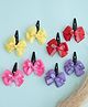Ribbon Candy Set Of 4 Bow Embellished Tic Tac Hair Clips - Multi Colour