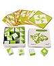 Muren Geometric Pattern Blocks Set Wooden Block Puzzles Cubic Shape Montessori Toys-Multicolor