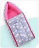 Babyhug 100%  Cotton Sleeping Bag Cloud Rainbow Print- Grey