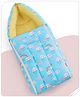 Babyhug 100%  Cotton Sleeping Bag Cloud Rainbow Print- Blue