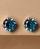 CLARA 925 Sterling Silver Sky Blue Minimal Daily Wear studs Earrings - 1.1 g
