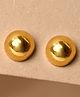 CLARA 925 Sterling Silver Gold Plated Golden Ball Minimal Daily Wear studs Earrings - 0.8 g