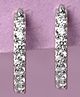 CLARA 925 Sterling Silver Rhodium Plated Swiss Zirconia Classic Hoop and Huggies Bali Earrings Gift for Women & Girls