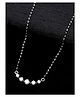 CLARA 925 Sterling Silver 5 Stone Mangalsutra Tanmaniya Pendant With Chain Gift for Women and Girls