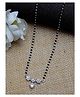 CLARA 925 Sterling Silver Lily Mangalsutra Tanmaniya Pendant With Chain Gift for Women and Girls