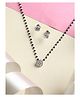 CLARA 925 Sterling Silver Rope Mangalsutra Tanmaniya Pendant Earring Jewellery set With Chain Gift for Women and Girls